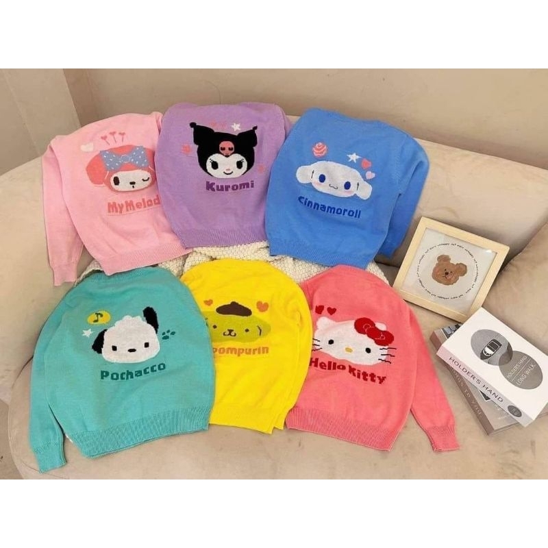 เสื้อคลุมคาร์ดิแกนเด็กผู้หญิง ไหมพรม งานปัก