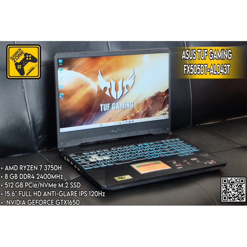 ASUS TUF Gaming FX505DT-AL043T  ขุมพลัง AMD แรงล้ำ การ์ดจอ GTX 1650
