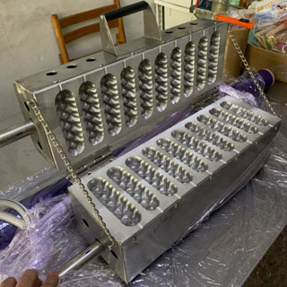 เตาวาฟเฟิลไส้กรอกใช้แก๊ส ตัวเครื่องวาฟเฟิลไส้กรอกมีความแข็งแ…