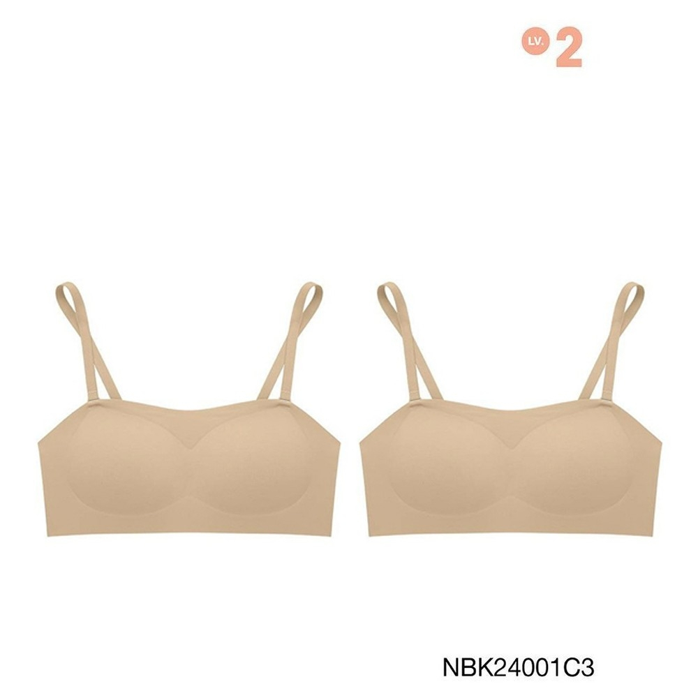 [Online Exclusive]Sabina เสื้อชั้นใน (Set 2 ชิ้น)Soft Collection Level 2 ไร้ตะเข็บ ไร้โครง รหัส NBK24001C3 - สีเนื้อเข้ม