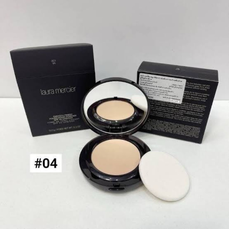 พร้อมส่ง Laura Mercier Smooth Finish Foundation Powder 9.2g ตลับกลม #4 ผิวขาว