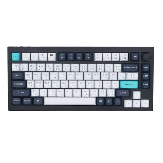 WIRELESS KEYBOARD (คีย์บอร์ดไร้สาย) KEYCHRON Q1 MAX (QMK/VIA) (CARBON BLACK) (GATERON JUPITER BROWN 