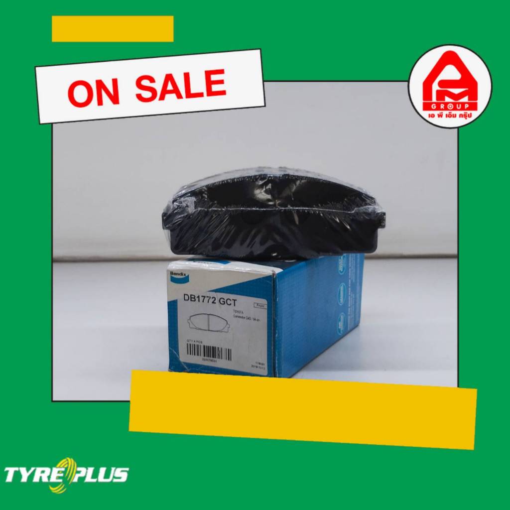 ผ้าเบรคหน้า Bendix รุ่น TOYOTA Commuter D4D / 04- DB1772.GCT ผ้าเบรค
