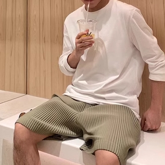 [ส่งมาจากกรุงเทพฯ] KSH Studio Issey Miyake Shorts Miyake กางเกงขาสั้นเอวสูงสําหรับผู้ชาย Jf148 homme plisse Shorts