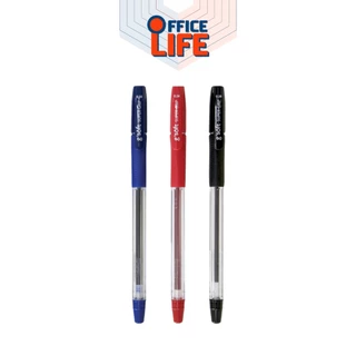 G’Soft (จีซอฟท์) ปากกาลูกลื่น ปากกา รุ่น Fizz Hi-Grip / Super-Grip ขนาดหัว 0.28-0.38 มม. หมึกน้ำเงิน / ดำ / แดง (1 ด้าม)