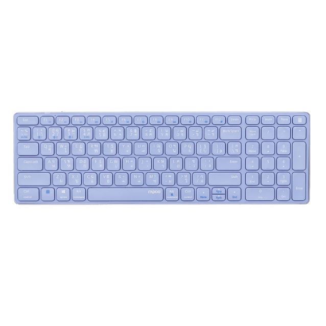 WIRELESS KEYBOARD (คีย์บอร์ดไร้สาย) RAPOO E9350G PURPLE