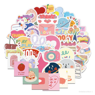 [พร้อมส่ง] สติ๊กเกอร์ชุด Super Cute จำนวน 90 ชิ้น กันน้ำ สําหรับติดตกแต่ง