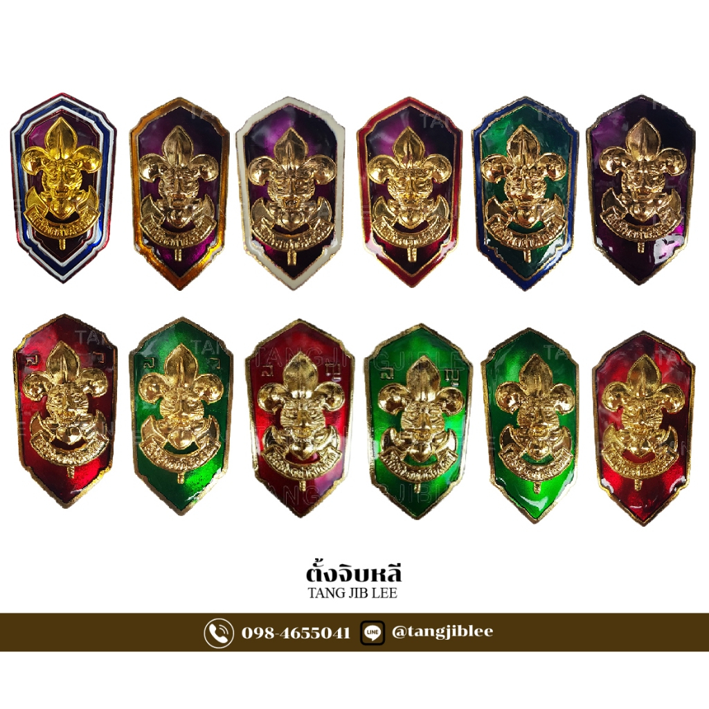 เข็มลูกเสือ เข็มหน้าเสือ เครื่องหมายแสดงฐานะลูกเสือ (ติดกระเป๋า)