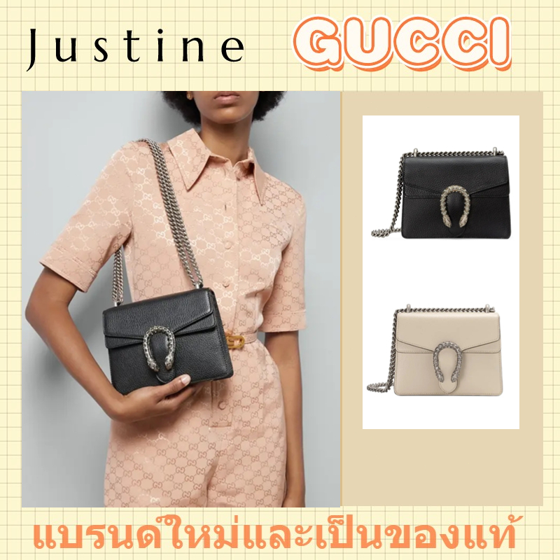Gucci Dionysus series/leather mini handbag/ผลิตภัณฑ์แท้ใหม่