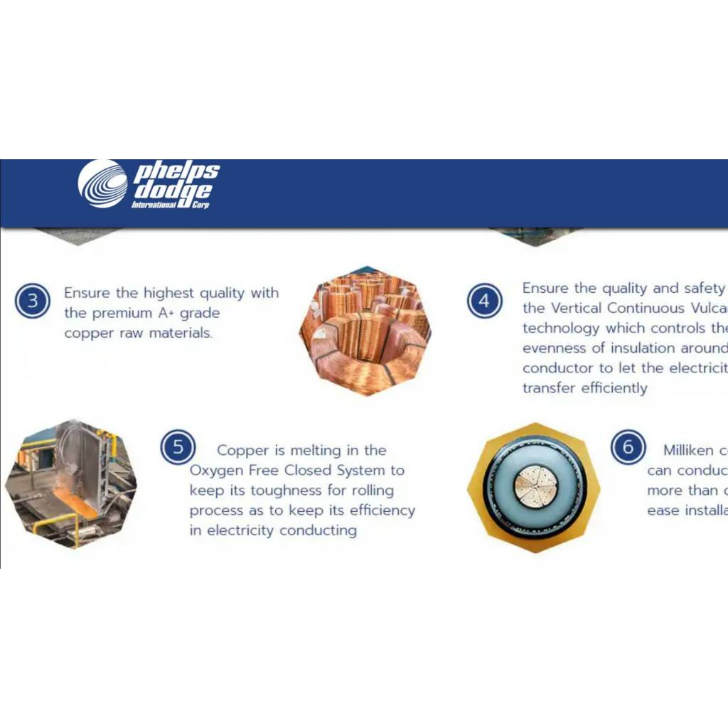 แบบไม่หุ้มตาข่าย สายไฟ Phelps Dodge 3x2.5 sq.mm Premium Copper (OFC) หัวท้าย ชุบทอง ,โรเดียม เกรด A