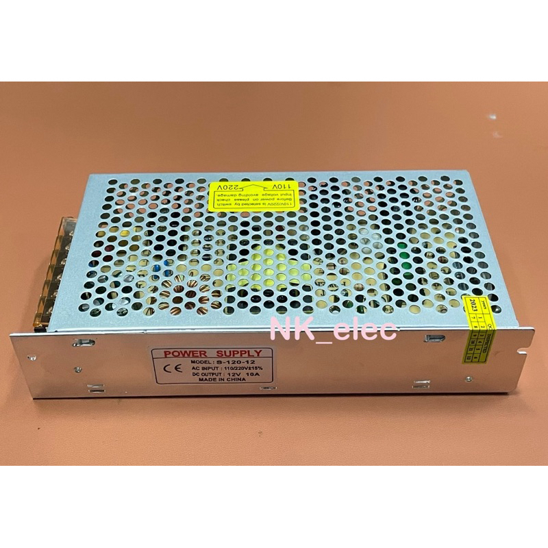 S-120-12 สวิสท์ชิ่ง 12V 10A (แอมป์เต็ม) Switching Power Supply