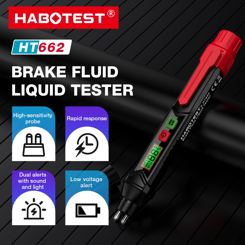 Habotest HT662 ปากกาวิเคราะห์ก๊าซธรรมชาติ PPM แบบพกพา DOT3 DOT4 DOT5.1
