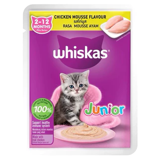 (แบบซอง) วิสกัส อาหารแมว Whiskas แบบซอง 80 กรัม. 12รสชาติ สำหรับแมวโตและลูกแมว รับประกันสินค้าใหม่