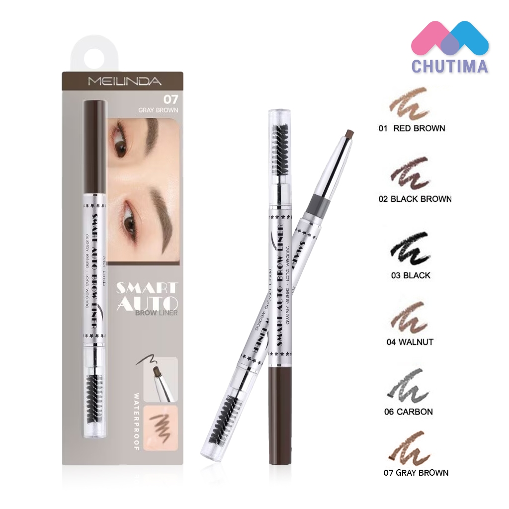 (ขายส่ง ฿67) ดินสอเขียนคิ้ว เมลินดา สมาร์ท ออร์โต้ โบร์ว ไลเนอร์ Meilinda Smart Auto Brow Liner MD3041