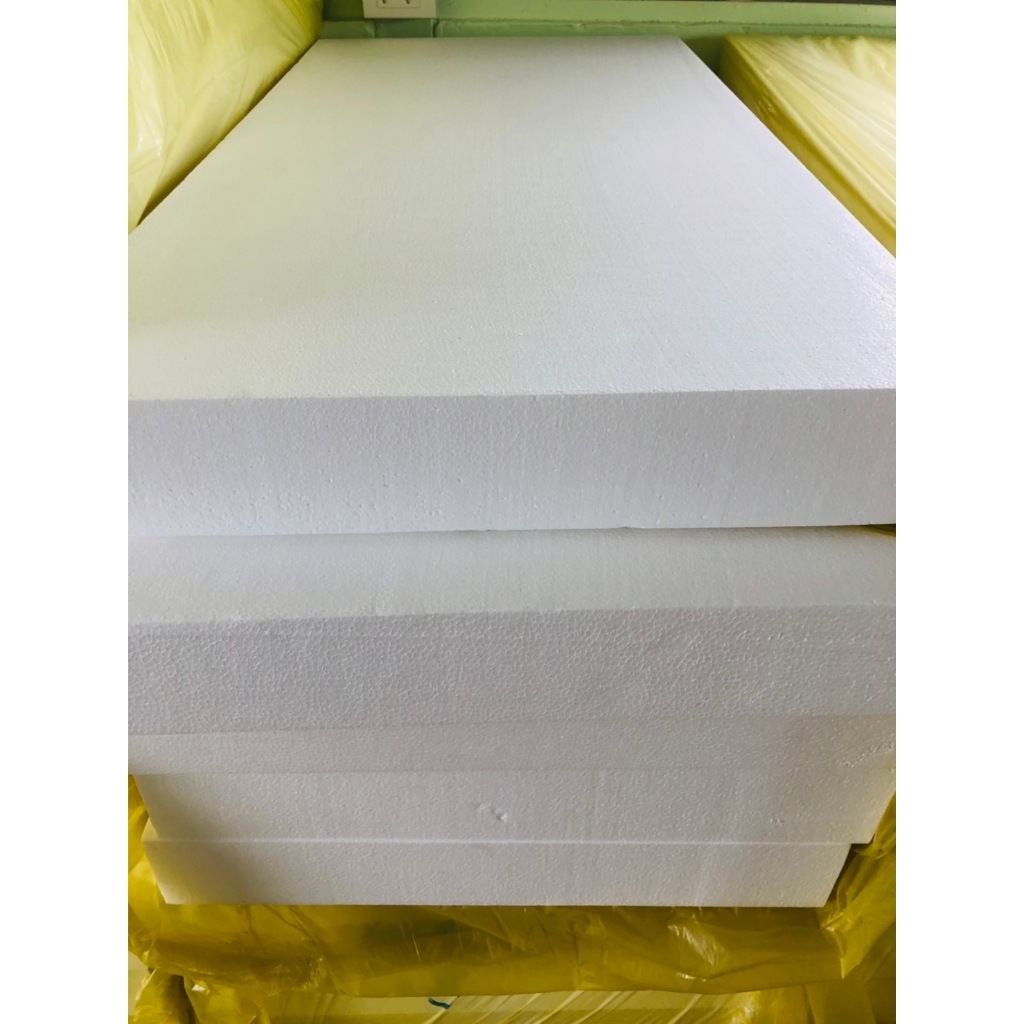 EPS Foam (F Grade) เกรดไม่ลามไฟ (ความหนาแน่น 1 ปอนด์) โฟมกันร้อนหลังคา ขนาด 60 x 120cm ความหนา 4 นิ้ว ราคา 270 บาท/แผ่น
