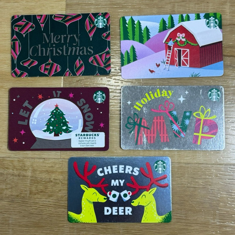 บัตรสตาร์บัคส์ อเมริกา ยังไม่ขูดพิน บัตรกระดาษ (starbucks card) Christmas Collection 2023