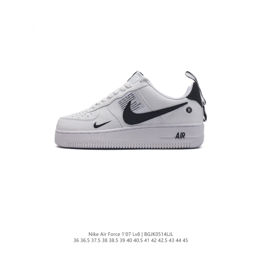 Nike Air Force 1 07 LV8 Utility Black Casual Shoes ID AJ7747-100 Warranty for 5 years