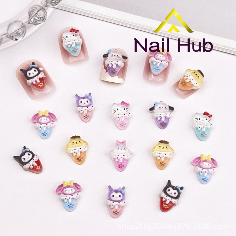AC.184 ร้านไทย แพ็ค 5 ชิ้น พร้อมส่ง ตัวการ์ตูนติดเล็บ เรซินติดเล็บ อะไหล่แต่งเล็บ