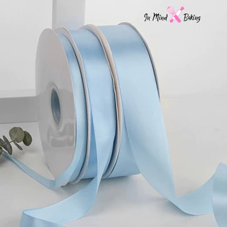 ริบบิ้นผ้าซาติน สีล้วน สำหรับผูกกล่องของขวัญ เนื้อเงา เนียนสวย คุณภาพดี ม้วนใหญ่ 91 หลา(90เมตร)