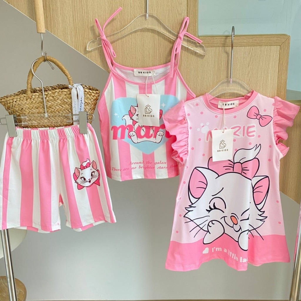 ลด 50% ใส่โค้ด DET50JUN พร้อมส่ง 2 ชุดเดรสลูกสาว กระโปรงลายอัดพลีท กระโปรงเจ้าหญิง ชุดเดรสแขนสั้นเด็กผู้หญิงราคาถูก