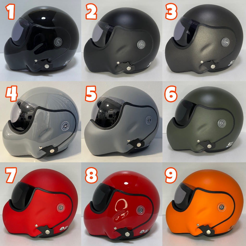 AVEX หมวกกันน็อคเต็มใบทรงนักบิน รุ่น TOPGUN แบบไม่มีลาย นวมภายในถอดซักได้