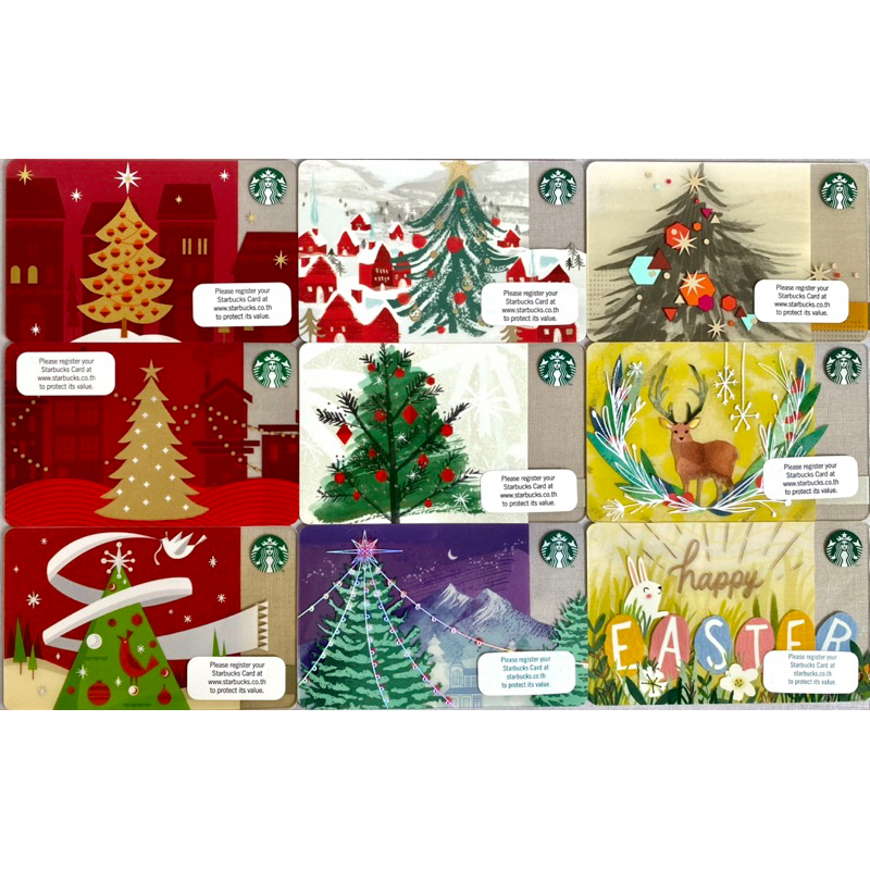 Starbucks Card บัตรสตาร์บัคการ์ด - Christmas Collection (บัตรพลาสติก/ไม่มีมูลค่าในบัตร)