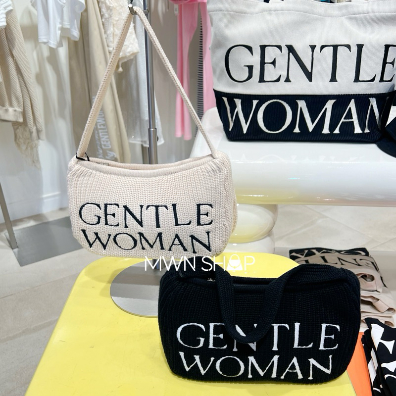 Gentlewoman มีโค้ดลด30% preppy knit กระเป๋าสะพายไหล่ พร้อมถุงกระดาษ ของแท้จากชอป