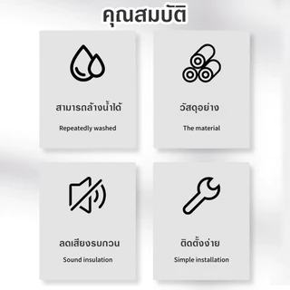 HOPTECH คิ้วกั้นประตู ที่กั้นประตู กันฝุ่นกันแมลงกันแอร์ออกป้องกันเสียง และแบบ PVC ไม่มีฟองน้ำ