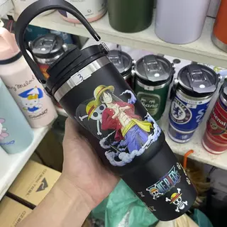 แก้วเก็บความเย็น ฝา2หัว 900ML 30oz รุ่นมีหูหิ้วมีหลอด เย็น304 เก็บความร้อน สแตนเลส พร้อมหลอด ไท่ซั่ว ลิเวอร์พูล เชลซี