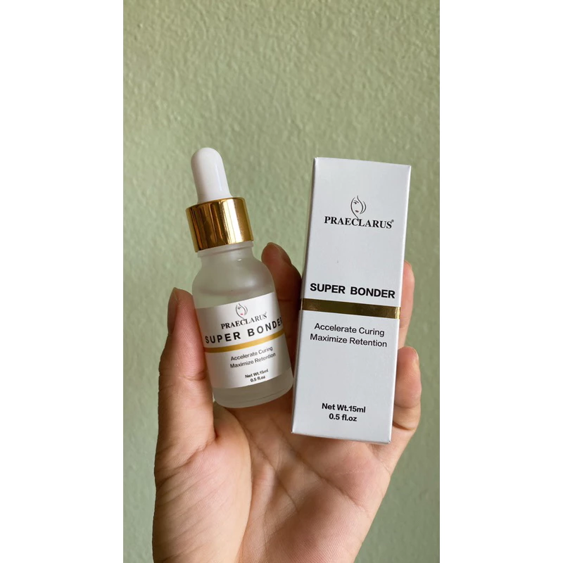 super Bonder praeclarus ขนาด15มล ทาหลังต่อขนตาเสร็จ