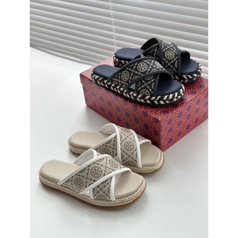 รองเท้าแตะ Tory Burch พื้นหนา 2.7Cm. น้ำหนักเบา หนังแกะแท้100%