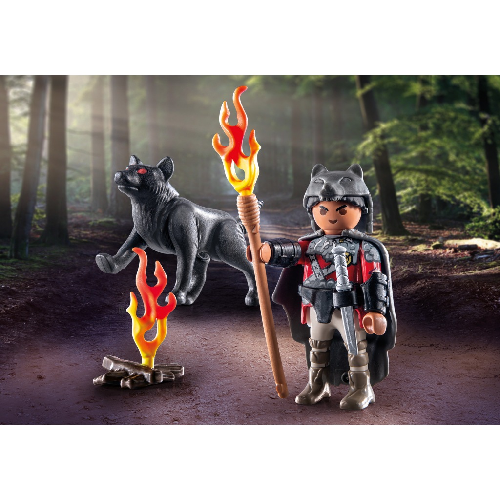 Playmobil 71482 Special Plus Warrior with Wolf แอคชั่นฟิกเกอร์ สเปเชียล นักรบกับหมาป่า