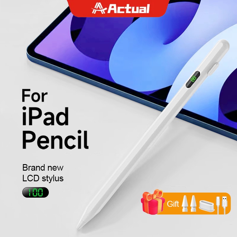 Actual   for ปากกาไอแพด gen9 gen8,7,6 Air5 Air4 วางมือ+แรเงาได้ ฟังก์ชันแม่เหล็ก pencil ปากกา pen