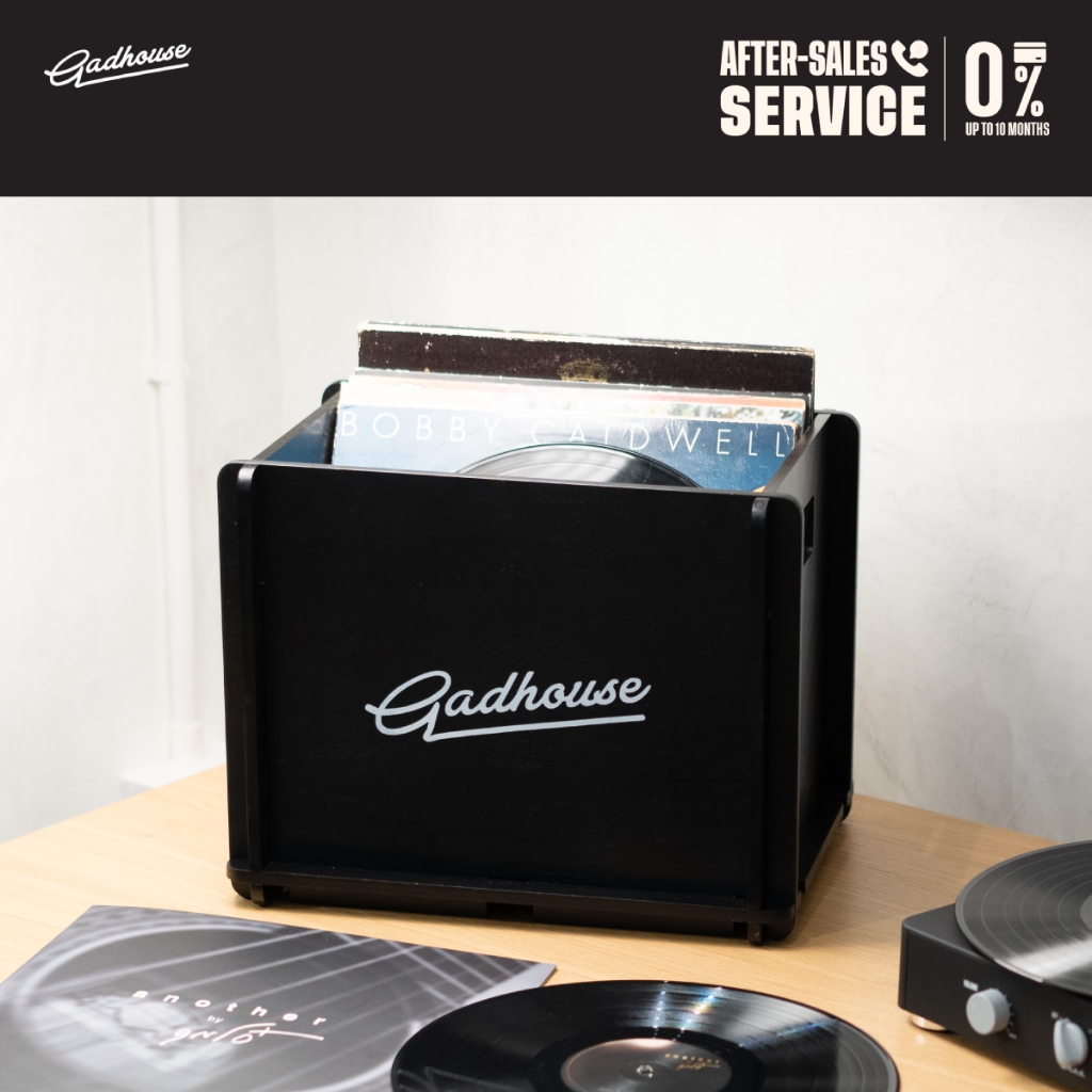 Gadhouse Vinyl Storage Crate (Black) ลังไม้เก็บแผ่นเสียงไวนิล สามารถใส่แผ่นเสียงได้มากถึง 30 แผ่น!!