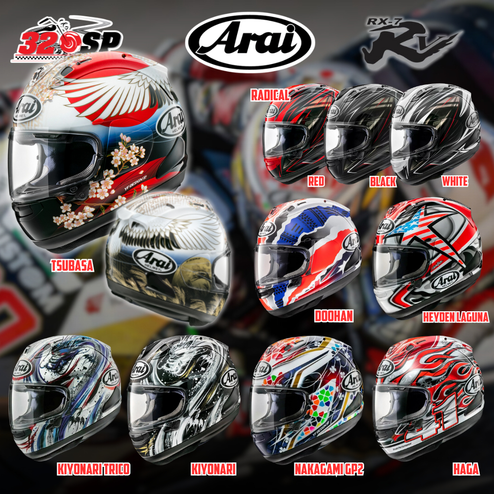 แถมฟรี !!! กระเป๋าใส่หมวกกันน็อค !! หมวกกันน็อค Arai RX-7V EVO ของแท้ผ่อน 0% 10 เดือนส่งฟรี !!!!