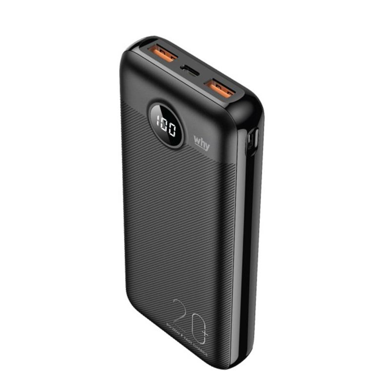Why PB-202E พาวเวอร์แบงค์ PowerBank 20,000mAh แบตสำรองพกพา รับประกัน 1 ปี