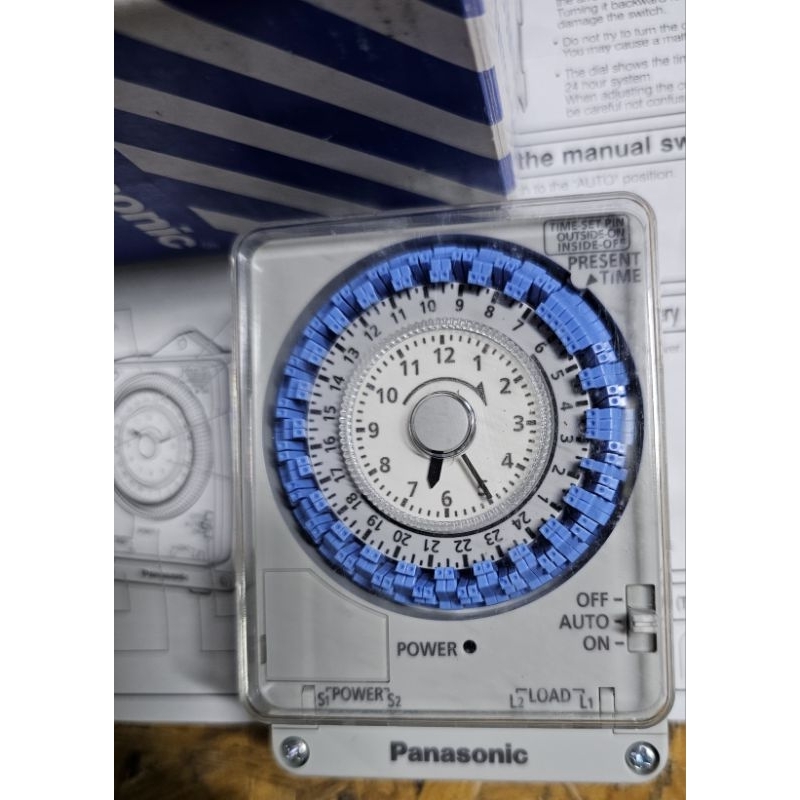 Panasonic TB 38809NE7 TIME SWITCH 220-240VAC นาฬิกาตั้งเวลาเปิดปิด