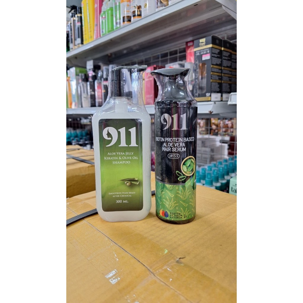 เคราติน911 แชมพู ข่วยขจัดกลิ่นตกค้าง แชมพูเคราติน ผมนุ่นลื่น อาหารผม911 เซรั่ม911