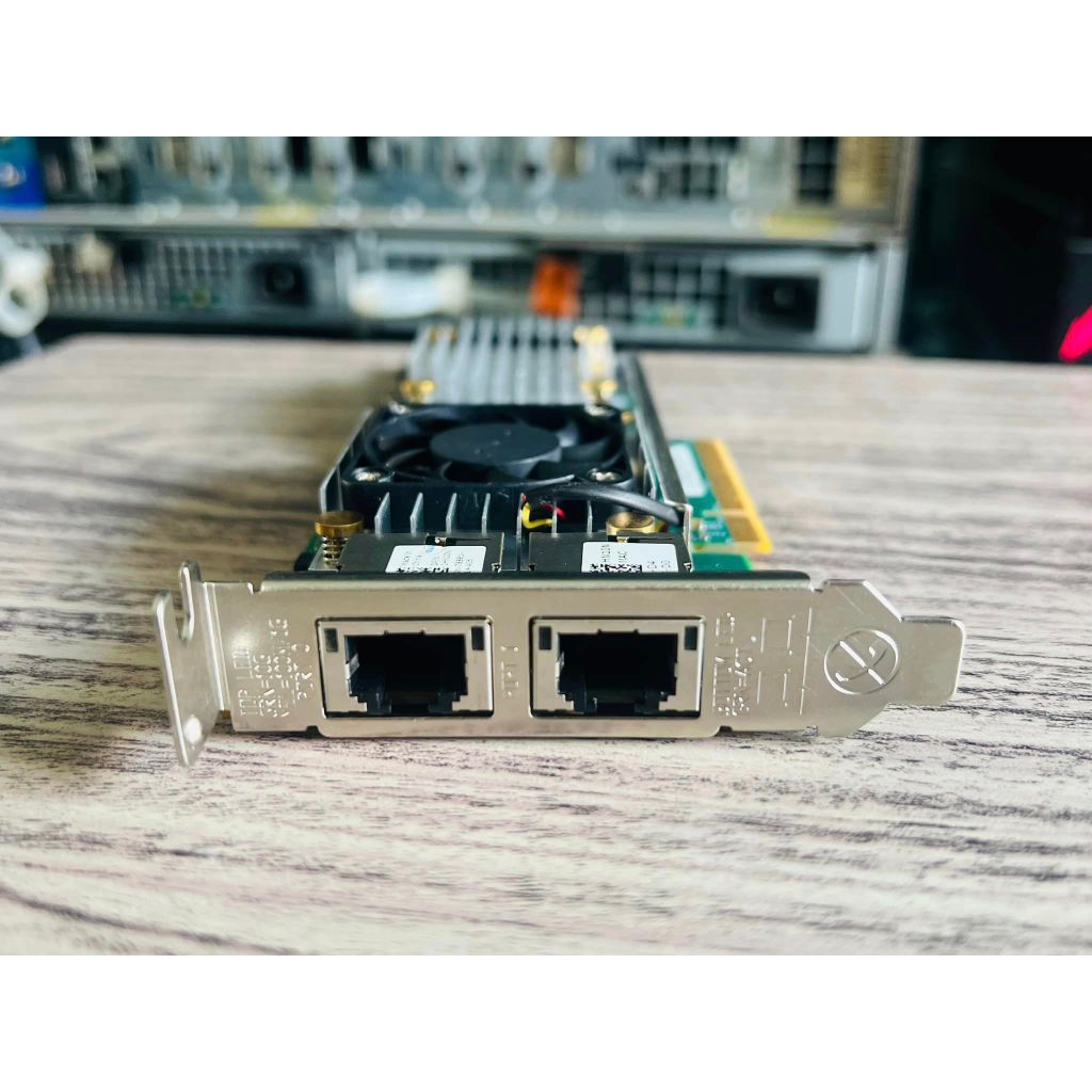 การ์ด lan 10g 2 port broadcom pn 0HN10N การ์ดแลน10gมือสองพร้อมใช้งาน