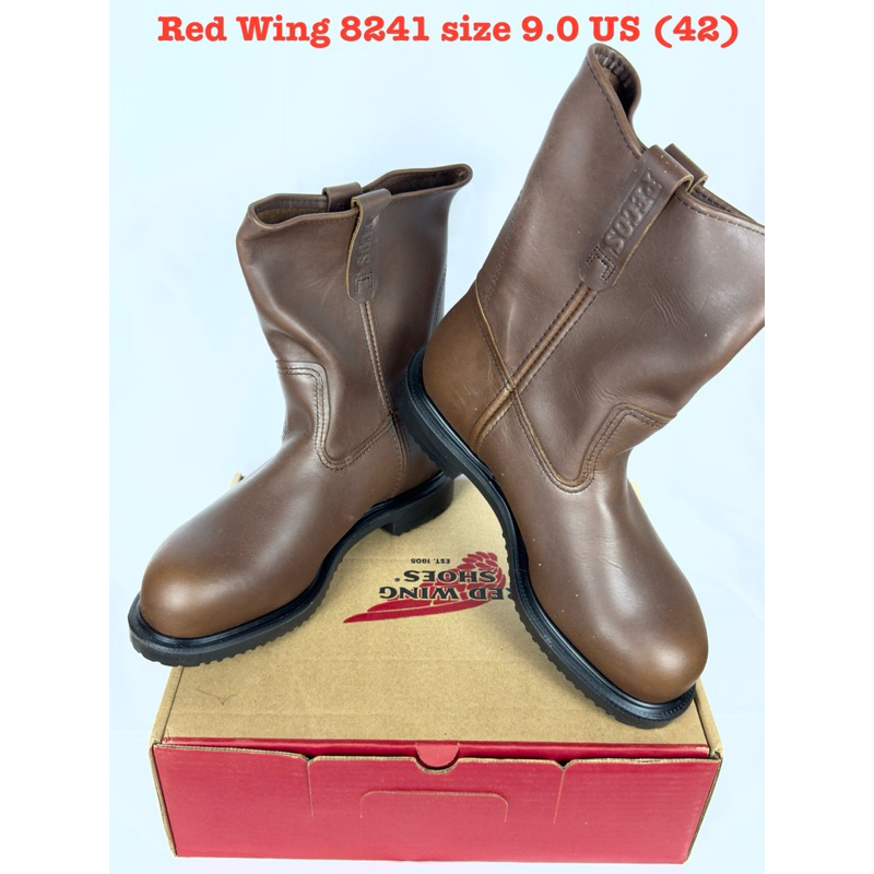 Red Wing 8241 เบอร์ 9.0US (42) รองเท้าหนังมัน เซฟตี้ หัวเหล็ก กันไฟฟ้าสถิตย์