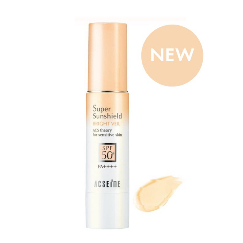 (ส่งฟรี) ครีมกันแดด ACSEINE แอคซีน Super Sunshield BRIGHT VEIL สี Beige  SPF50+ / PA++++ 22gm