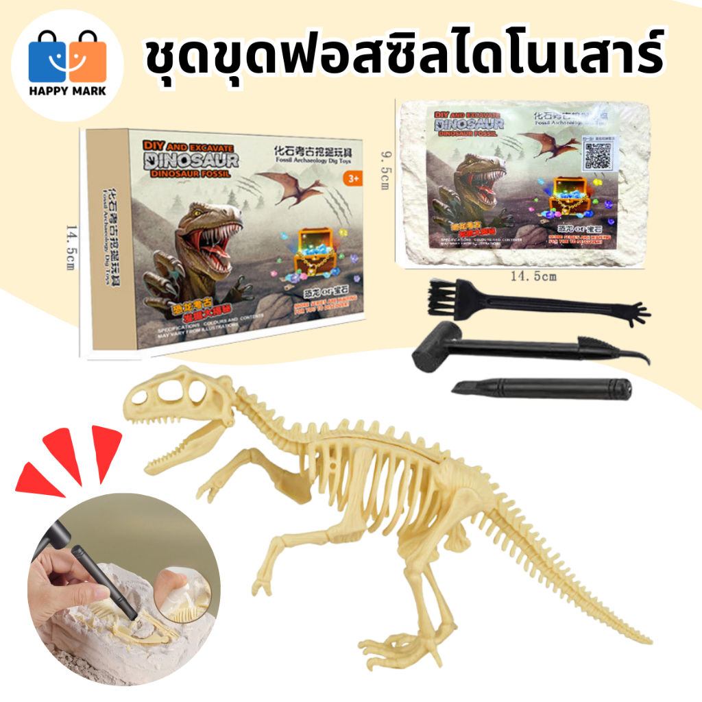 ชุดขุดฟอสซิลไดโนเสาร์ ขุดฟอสซิล ฟอสซิลไดโนเสาร์ ของเล่นส่งเสริมการเรียนรู้ เล่นสนุก ฝึกสมาธิ เสริมพัฒนาการ V87 พร้อมส่ง