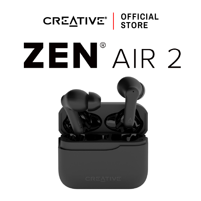 CREATIVE หูฟัง Zen Air 2 หูฟัง TWS น้ำหนักเบารองรับ Active Noise Cancellation ตัดเสียงรบกวนรอบข้าง