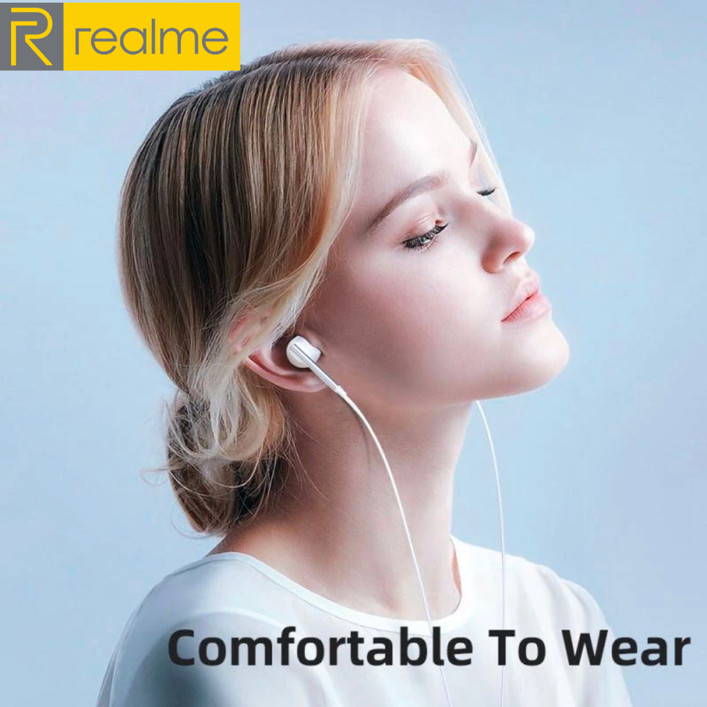 หูฟัง สมอลทอล์ค Realme Aux 3.5mm สำหรับ เรียลมี C53 สวมใส่สบาย เสียงดี เบสนุ่ม เพิ่ม-ลดระดับเสียง M15