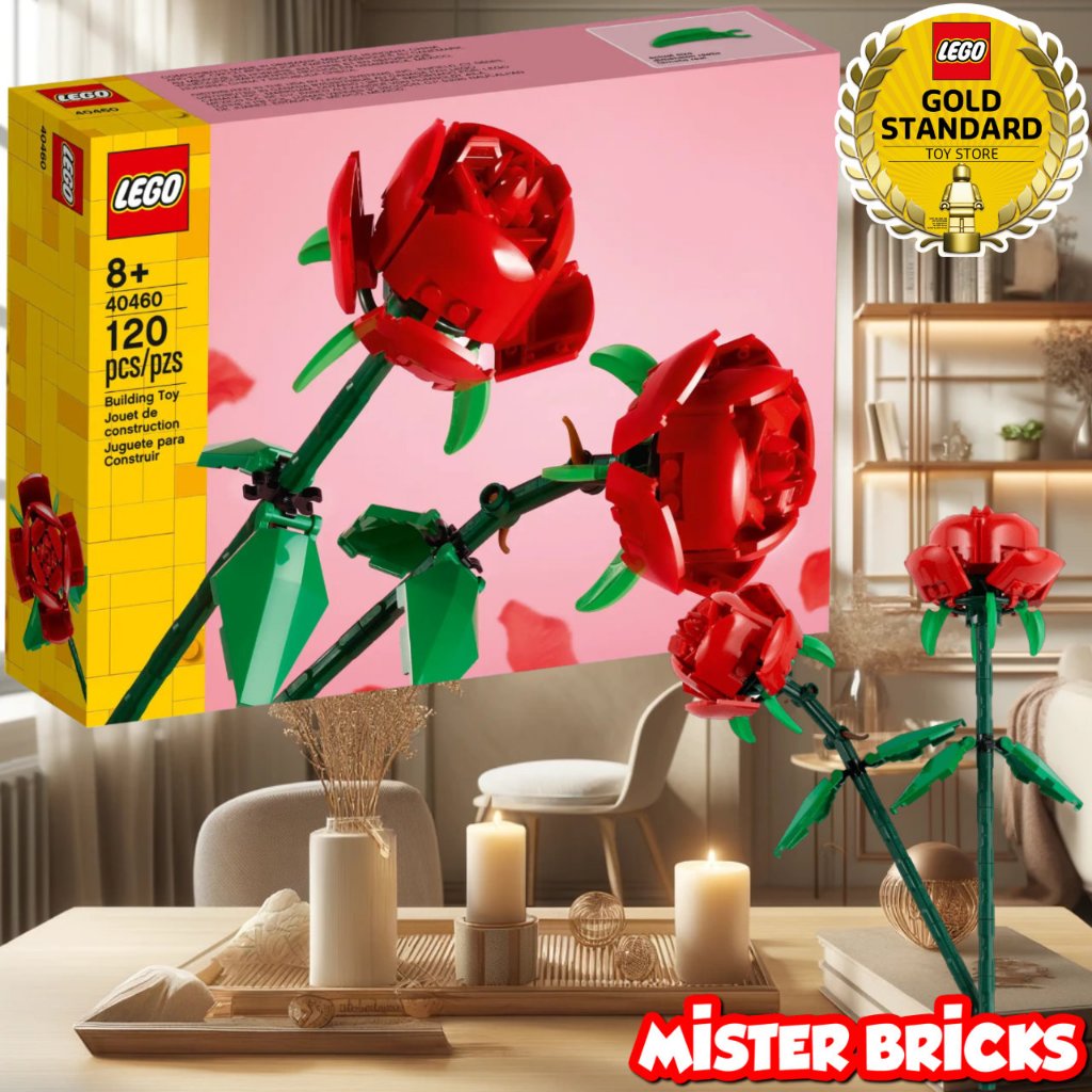 LEGO® Roses 40460 ดอกกุหลาบเลโก้ ของขวัญวาเลนไทน์ วันแม่ แสนสวย