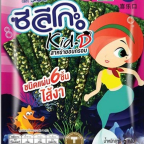 ซีลีโกะ Kid-D สาหร่ายอบกรอบไส้งาชนิดแผ่น 8 กรัม (แพ็ก 10 ชิ้น)