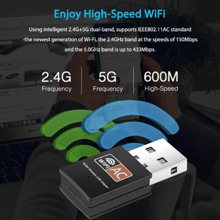 wireless แบบ usb wifi 600Mbps รองรับคลื่นสัญญาณ2.4G +5.0G (สินค้ามี4รุ่นให้เลือก)