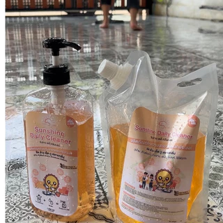 Sunshine เดลี่ x รีฟีล แบบขวด1000ml.และถุงเติม ชุดน้ำยาทำความสะอาด (SDC1000+SDCF)