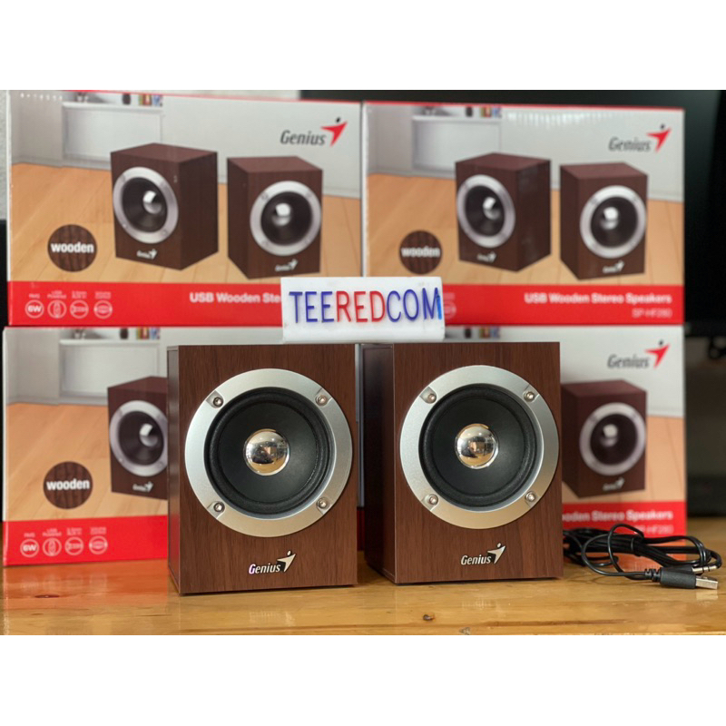 ลำโพงคอมGenius Speaker 2.0 SP-HF280 Wood ไม้ ของใหม่มือ 1 เสียงดังดีมาก