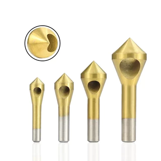 ดอกลบคมมีรู ดอกลบคมรูเจาะ ดอกสว่านลบคม โลหะ ดอกลบคม Chamfer HSS Countersink Deburring